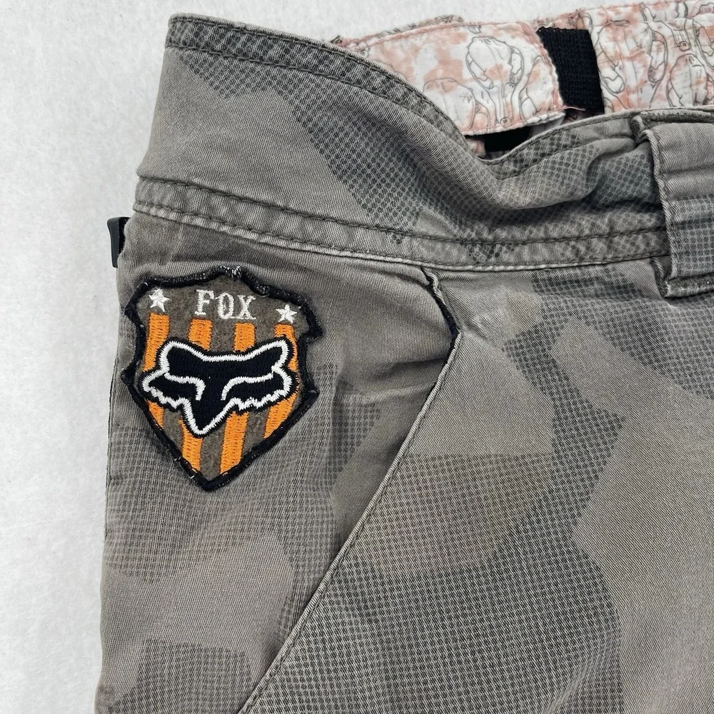 Fox Racing Sergeant Cargo Shorts Mens 32 Camo Bermuda Bike Motocross Grunge Y2K